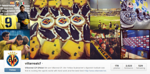 Perfil del Villarreal C.F. en Instagram